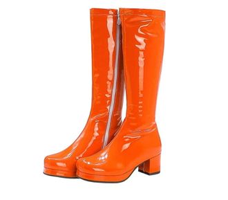 Generic Womens Knee-High Boots Round Toe Heel Pu Big