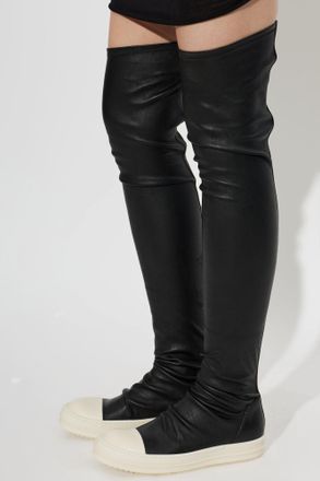 Rick Owens High Stocking Sneaks Boots, Womens, Black