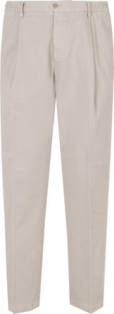 BRIGLIA 1949 Straight-Leg Sand Pants with Invisible Zip Closure