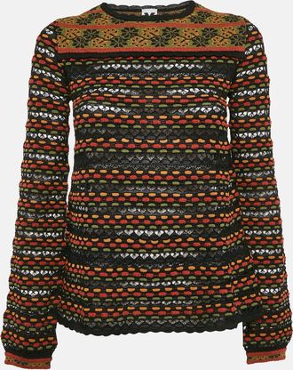 M Missoni Multicolor Pointelle Knit Top