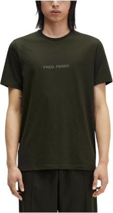 Fred Perry Graphic T-Shirt Tribute Laurel Crown - Heren - T-shirts - Groen - M - Katoen - Tops