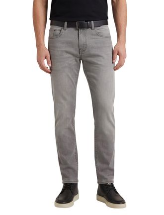 Pierre Cardin Pantalon 5-p Lyon Tapered fit grijs gem&ecirc;leerd