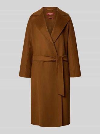 Max Mara Regular Fit Wollmantel mit Kaschmir-Anteil Modell CLES in Dunkelbraun, Gr&ouml;&szlig;e 34