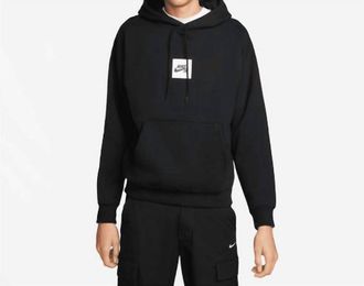 Nike Sb Logo Fleece Hoodie In Black