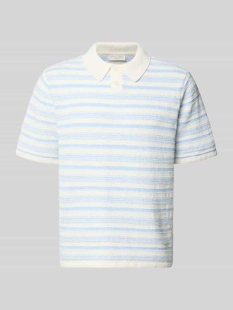 Jack & Jones Modern Fit Poloshirt mit kurzer Knopfleiste Modell HYERES in Offwhite, Gr&ouml;&szlig;e XXL
