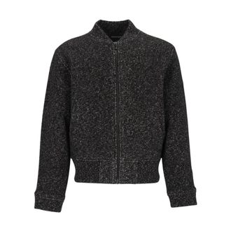 Emporio Armani Jassen, Heren, Veelkleurig, M, Wol, Ronde hals jas van wolmix