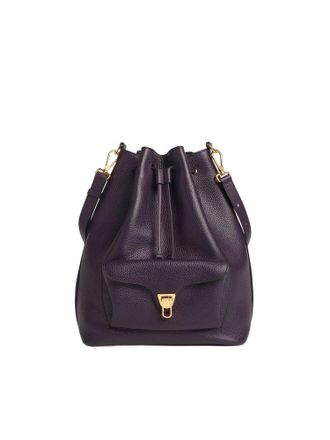 Coccinelle Beat Generatio Leather Bucket Bag - Purple