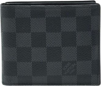 Louis Vuitton Pre-owned Wallets, male, Black, Size: ONE SIZE Pre-owned Portefeuille Marco NM Damier Graphite Bifold Wallet