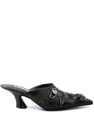 Acne Studios 55mm leren muiltjes - Zwart