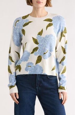 CeCe by Cynthia Steffe Floral Crewneck Sweater in Rosa Jubil at Nordstrom Rack, Size X-Large