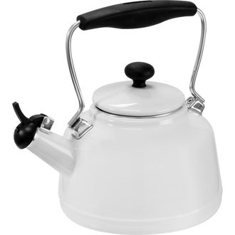 Chantal Vintage 1.7-Quart Enamel-on-Steel Teakettle in White at Nordstrom