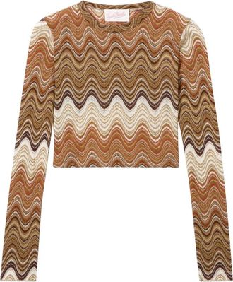 MC2 Saint Barth Rachel Sea Wave 18 Long Sleeve Shirt - Dames - Ronde hals truien - Veelkleurig - S - Truien & Vesten