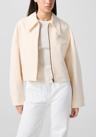 Smythe Womens Ivory zippered cropped jacket