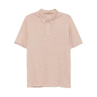 Majestic Filatures Majestic Filatures, Polo Shirts, male, Beige, Size: L Slub Texture Polo