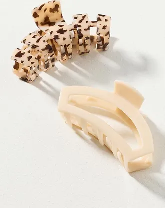 Teleties Large Hair Claw Clips, Set of 2