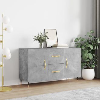 vidaXL Vidaxl - Aparador De Madera De Ingenier&iacute;a Gris Hormig&oacute;n 100x36x60 Cm