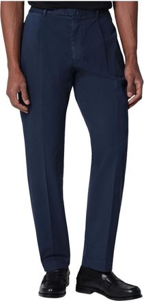 Santaniello Chinos, male, Blue, Size: 2XL Arechi Pleated Trousers