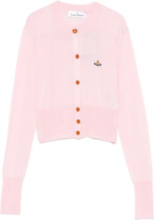 Vivienne Westwood Cardigan crop con decorazione - Rosa