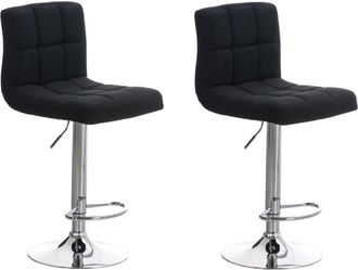 Clp Clp - Set De 2 Taburetes De Bar Peru En Tela Negro