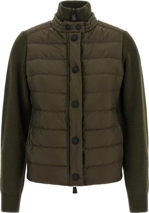 Moncler C&aacute;rdigan acolchado de mezcla de lana - Jackets - Mujer - Verde - XS