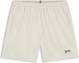 BOSS Swim shorts with logo print and signature-stripe details