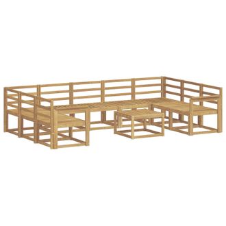 vidaXL Conjunto De Sof&aacute;s De Exterior 10 Pcs Blanco Vidaxl