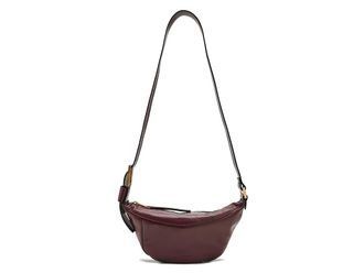 AllSaints Luna Crossbody Cross Body Handbags Dark Red, Leather