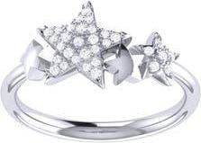 LuvMyJewelry Dreamer Dazzle Star Cluster Diamond Ring - 0.14ct. in Silver at Nordstrom Rack, Size 7