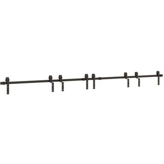 vidaXL Vidaxl - Kit De Herrajes Para Puertas Correderas Acero Negro 366 Cm