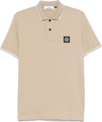 Stone Island Polo con motivo Compass - Toni neutri