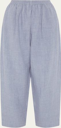 Eskandar Melange Linen Japanese Trousers