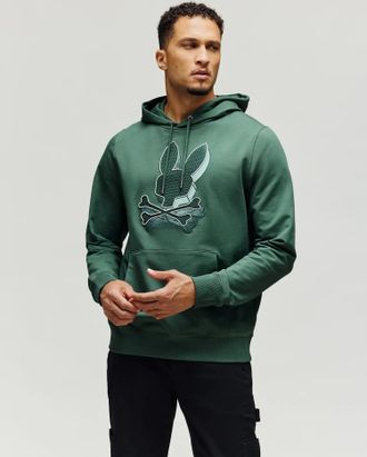 Psycho Bunny Mens Zal 3D Bunny Hoodie 304 GARDEN TOPIARY / XXL