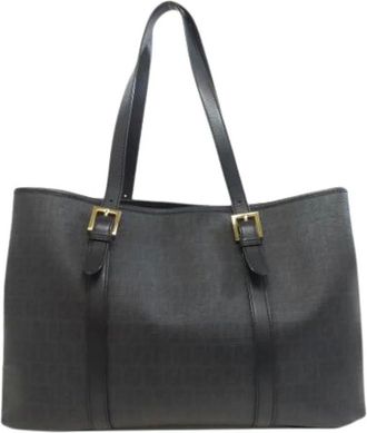 Fendi Pre-owned Tote Bags, female, Black, Size: ONE SIZE Pre-owned Zucchino Tote Bag