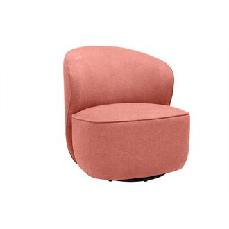 Miliboo Miliboo - Sill&oacute;n Moderno Giratorio De Tejido Efecto Aterciopelado Texturizado Terracota Amber