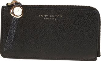 Tory Burch Romy Ritssluiting Kaarthouder - Dames - Portefeuilles - Zwart - ONE Size - Accessoires