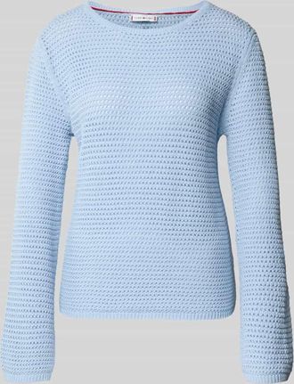 Tommy Hilfiger Regular Fit Pullover aus Baumwoll-Mix in Hellblau, Gr&ouml;&szlig;e XL