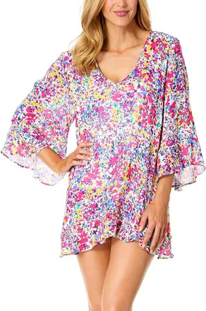Anne Cole Bell Sleeve Flounce Tunic