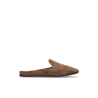 Max Mara Mules, female, Brown, Size: 8 1/2 US Tessile Suede Slides