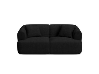 Cosmopolitan Design Sof&aacute; modular 2 plazas tejido estructural negro