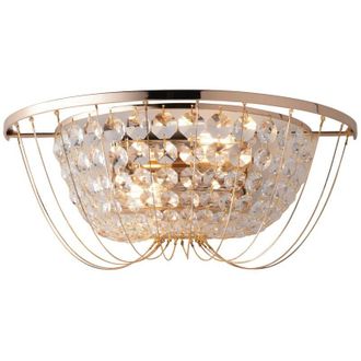 Fan Europe Applique vienna in metallo dorato con cristalli