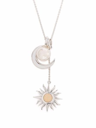 Dinny Hall 9kt yellow gold and sterling silver My World Celestial Edit necklace