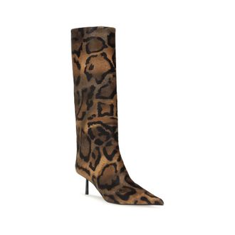 Le Silla Womens Brown Hair High Heel Boots