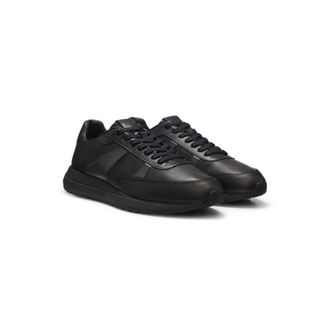 BOSS Porsche x leather sneakers with perforated details