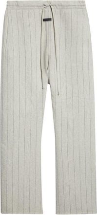 Fear of God Stripe Baseball Flare Leg Wool Blend Pants in Light Beige /Black at Nordstrom, Size X-Large