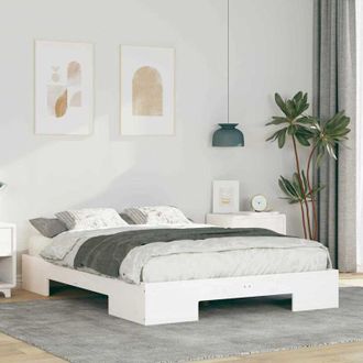 vidaXL Estructura De Cama Blanco Madera Maciza De Pino Vidaxl