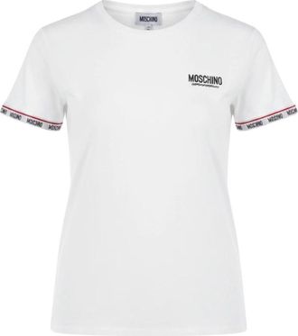 Moschino T-Shirt A1905 - Dames - T-shirts - Wit - S - Katoen - Tops