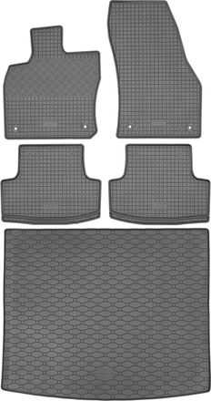 OEM Juego De Alfombrillas De Goma Para Coche Y Alfombrilla Para Maletero Para Skoda Karoq Crossover A Partir De Noviembre De 2017