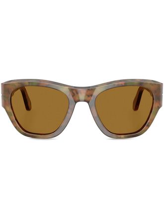 Persol Zonnebril met vierkant montuur - Bruin