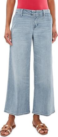 Liverpool L.A. Petite Mid-rise Weekender Wide Leg Jean 28 Inseam Womens Jeans Las Virgenes : 16P 28, Cotton/Denim/Polyester