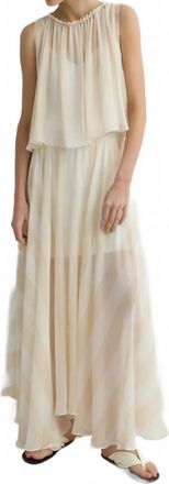 Bondi Born Capri Silk Circle Skirt In Ecru Stripe